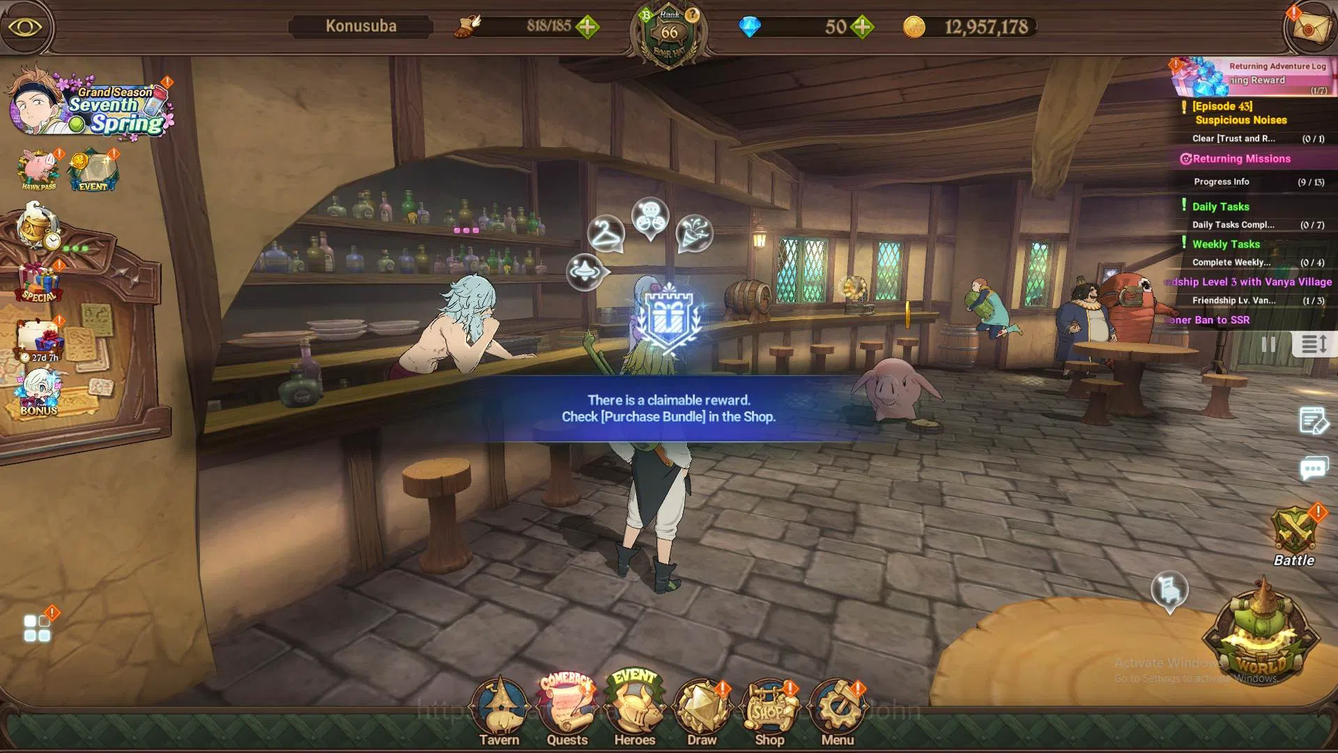 The Seven Deadly Sins: Grand Cross Accounts Global|1,7M CC|Starter Ch5|4 UR+Collab Konosuba|Ma image 1