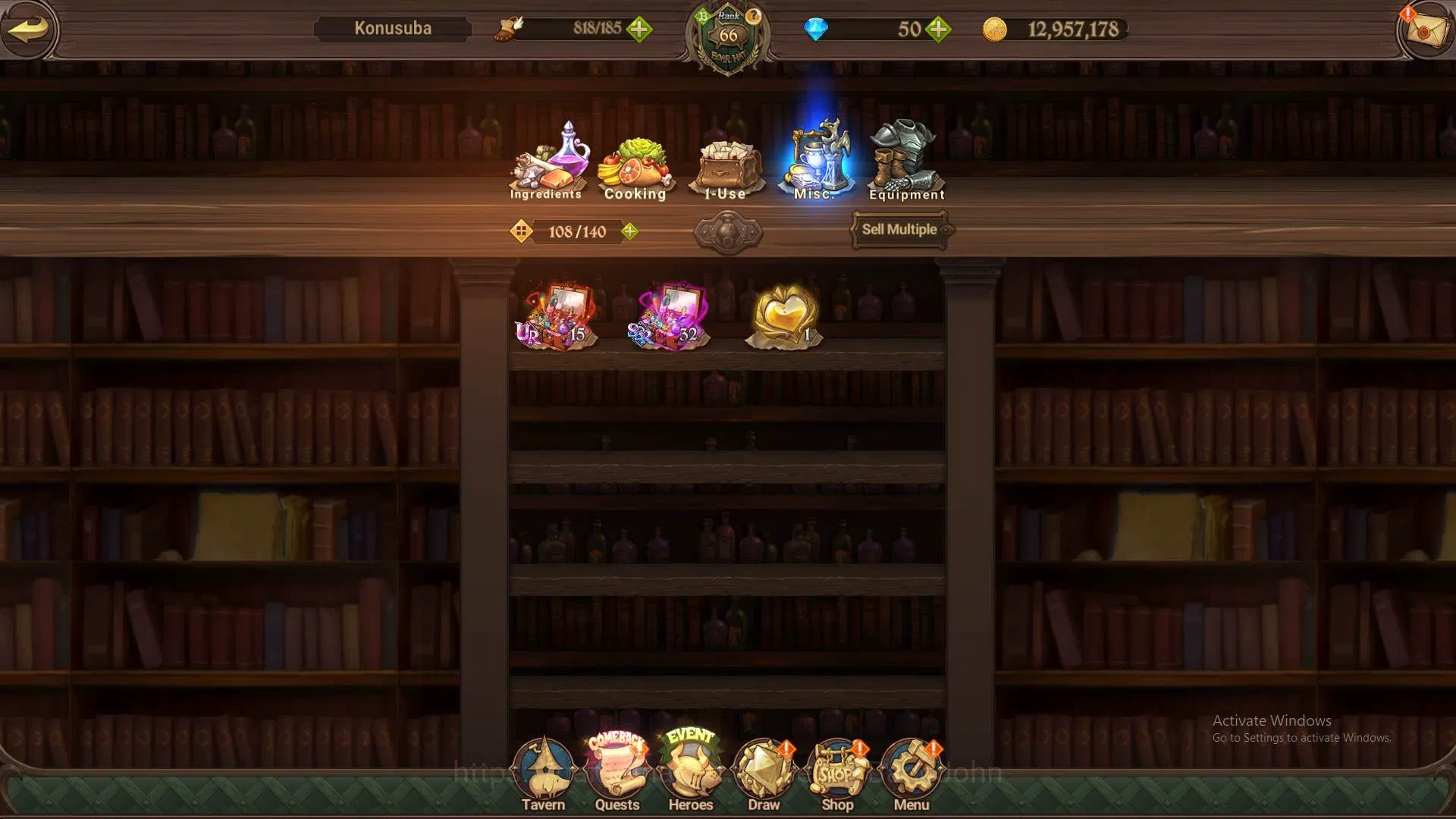 The Seven Deadly Sins: Grand Cross Accounts Global|1,7M CC|Starter Ch5|4 UR+Collab Konosuba|Ma image 6