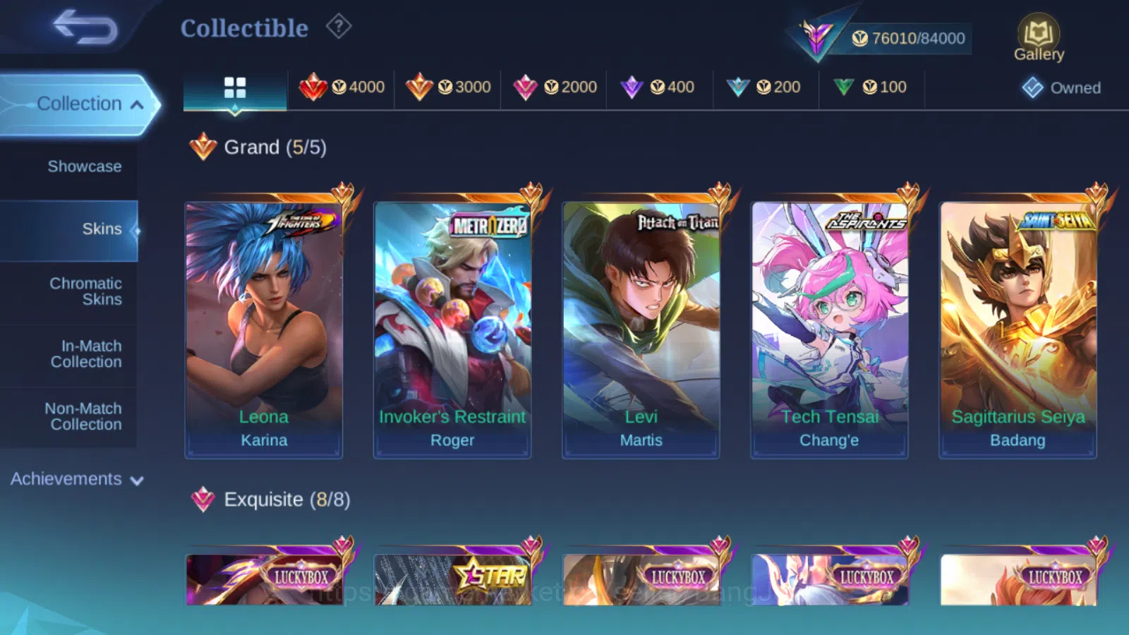 Mobile Legends: Bang Bang Accounts Hero 121 | Skin 245 | GLORY  | AOT Martis | MetroZ image 3