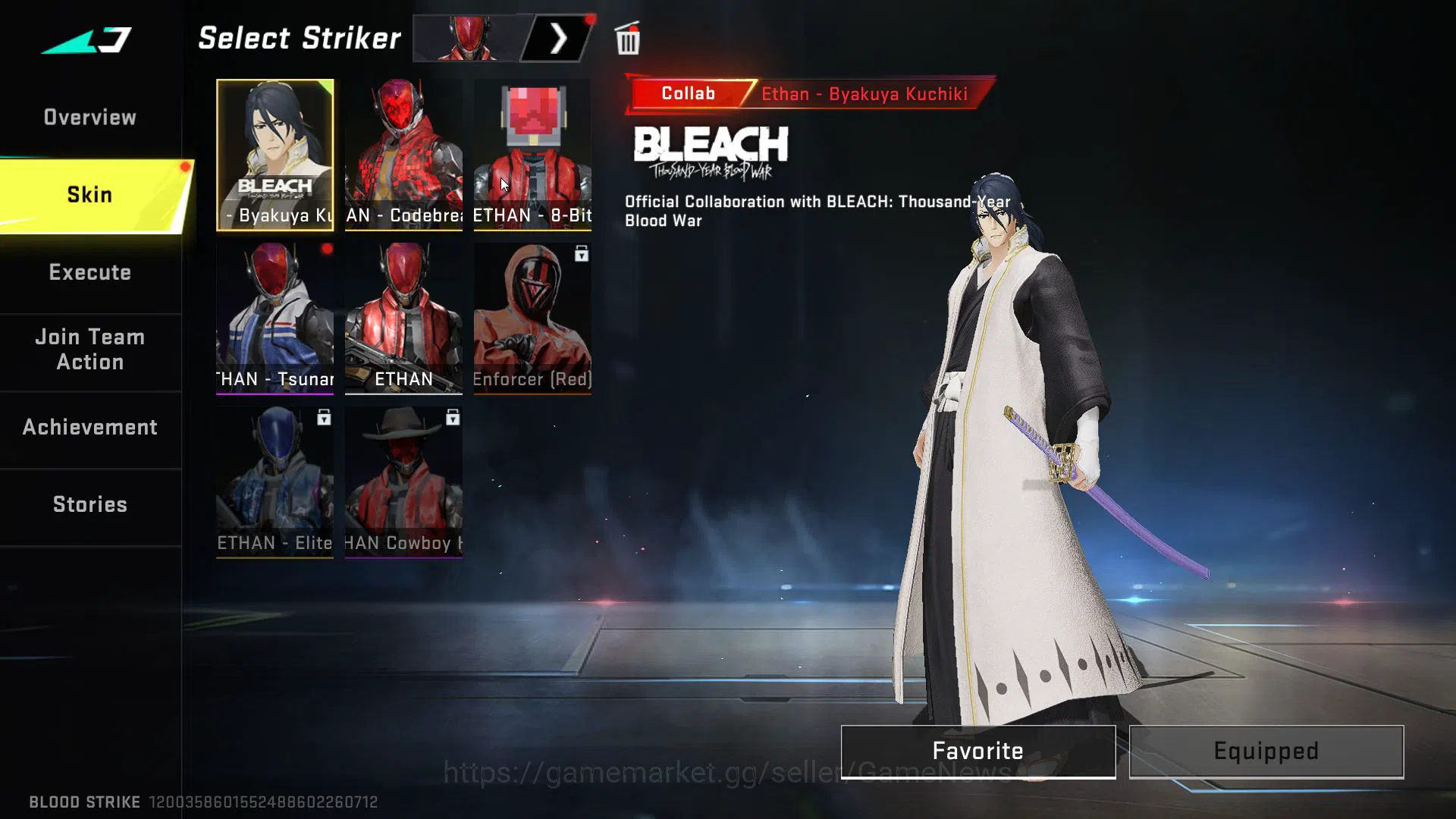 Blood Strike Accounts Mid-Tier ASIA|1 ETERNAL(BYAKUYA)1MELE(DUAL BLADES)10 14