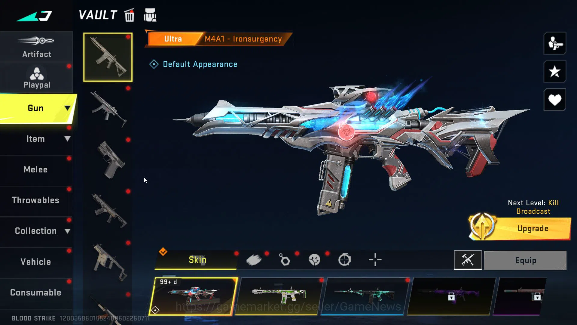 Blood Strike Accounts Mid-Tier ASIA|1 ETERNAL(BYAKUYA)1MELE(DUAL BLADES)10 2