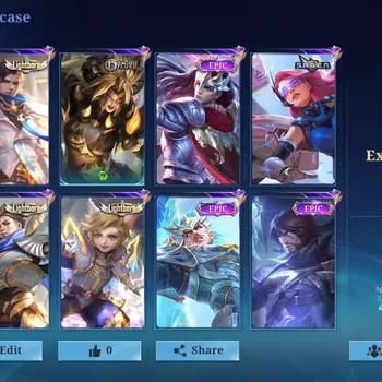 Mobile Legends: Bang Bang Accounts Collector Hero 106|Skins 151|Lightborn(Granger,Harith,Alucard),Anniv Akai,SpongB