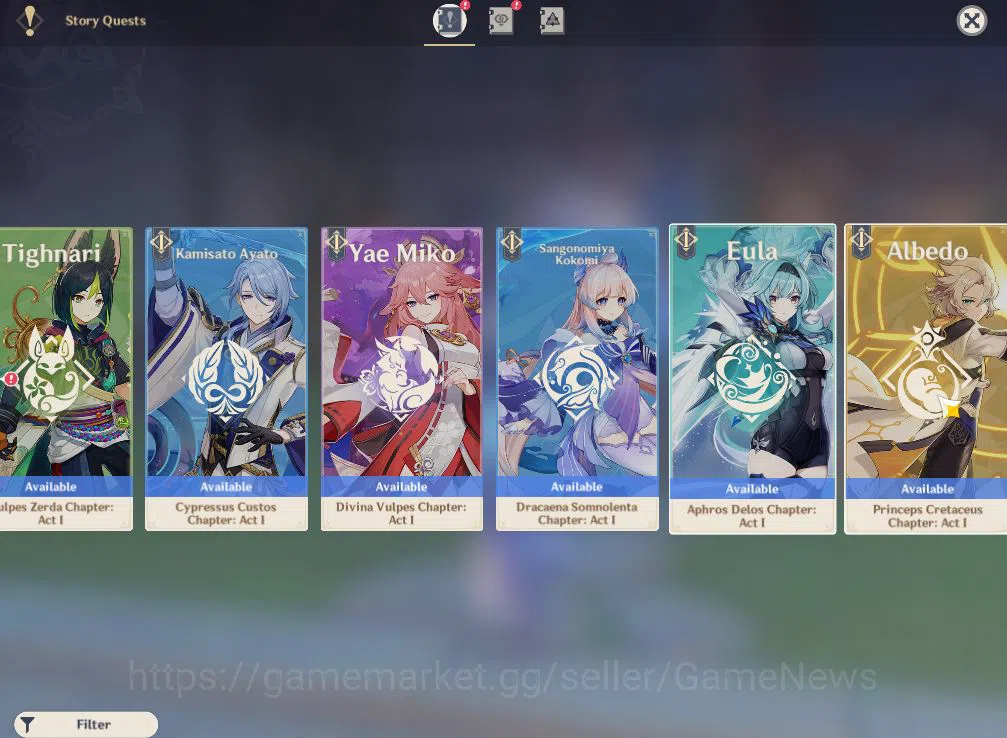 Genshin Impact Accounts Mid Game ASIA|AR 55|5 Limited +2(*5Weapon)|Furina,Navia,Hutao, lyney,Kazuha|McMale|Reoni 14