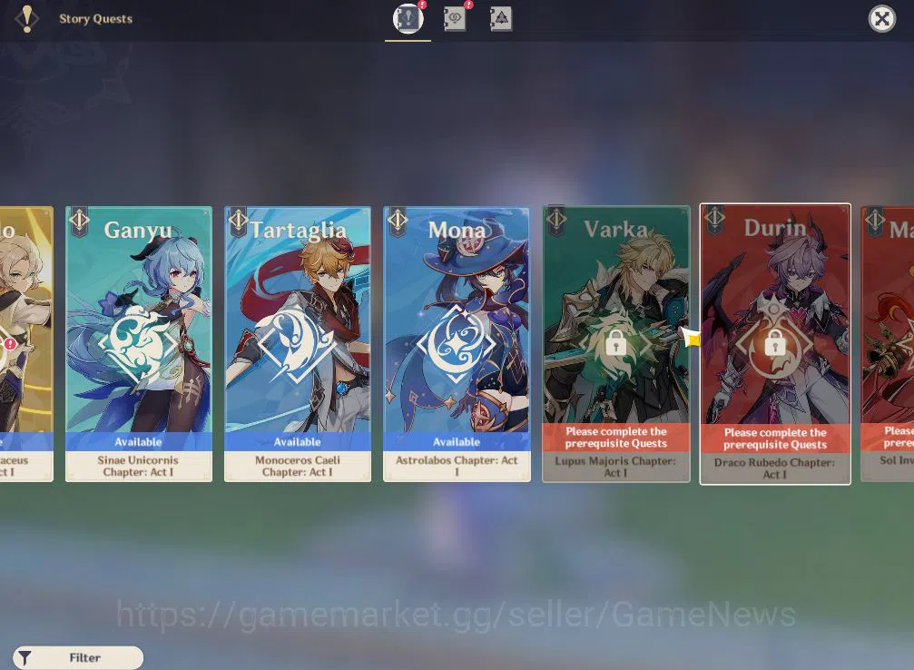 Genshin Impact Accounts Mid Game ASIA|AR 55|5 Limited +2(*5Weapon)|Furina,Navia,Hutao, lyney,Kazuha|McMale|Reoni 15
