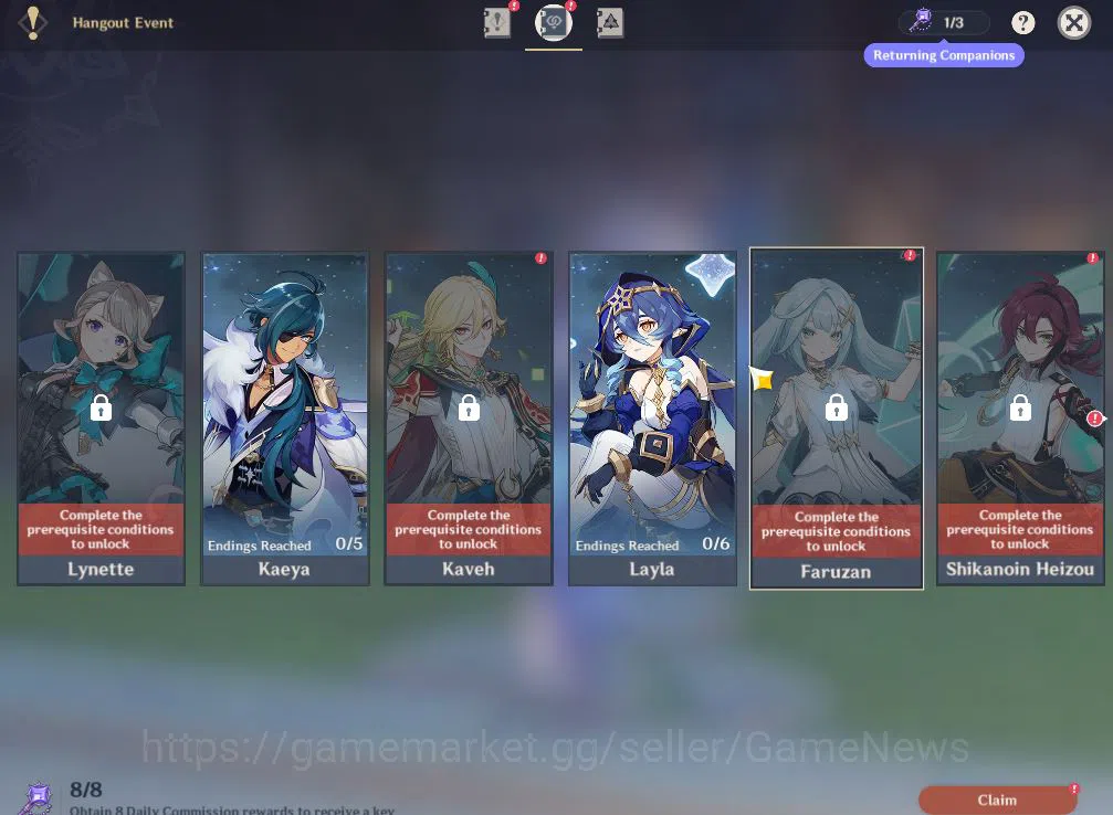 Genshin Impact Accounts Mid Game ASIA|AR 55|5 Limited +2(*5Weapon)|Furina,Navia,Hutao, lyney,Kazuha|McMale|Reoni 16