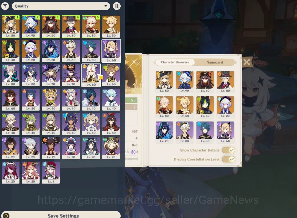 Genshin Impact Accounts Mid Game ASIA|AR 55|5 Limited +2(*5Weapon)|Furina,Navia,Hutao, lyney,Kazuha|McMale|Reoni 2