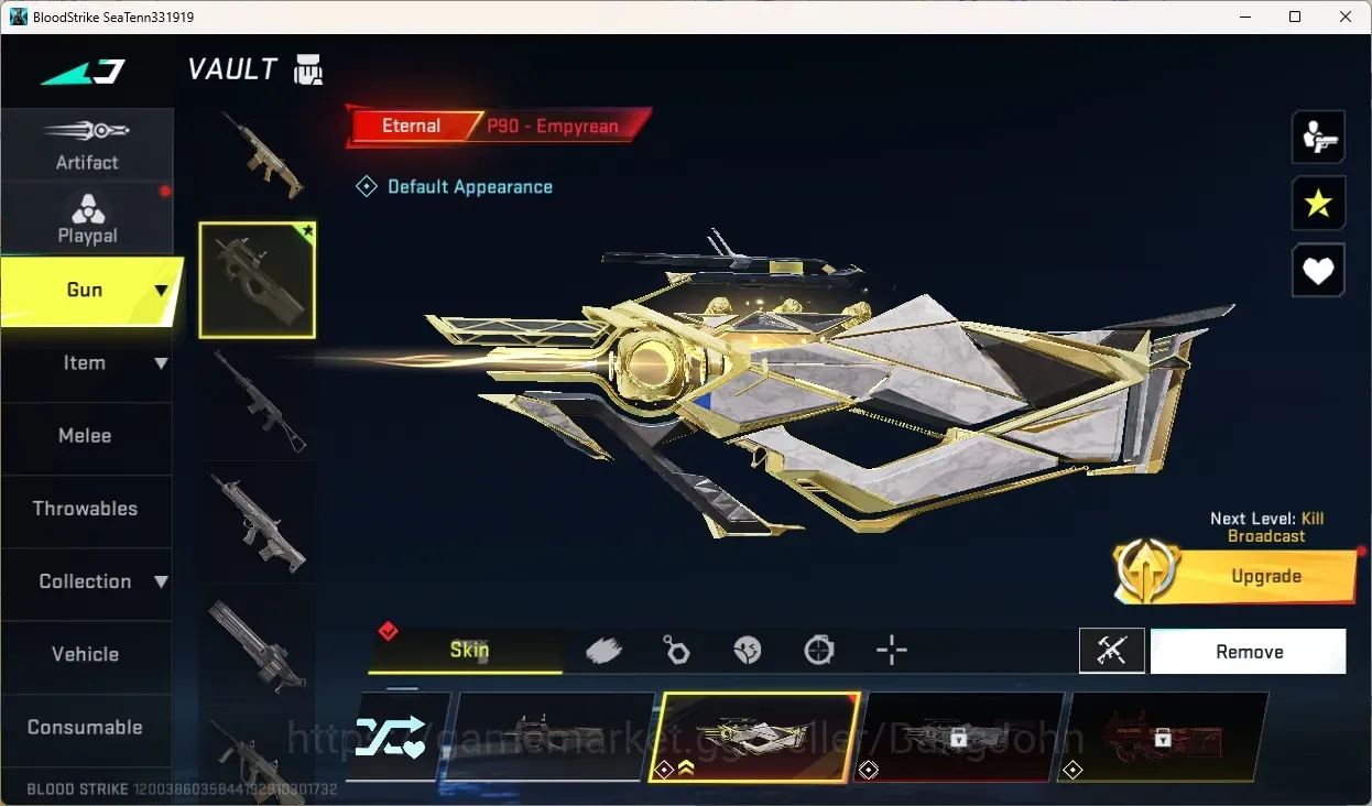Blood Strike Accounts Others ASIA | Eternal P90 - Empyrean | 2 Legendary Gun | 1 Rename Card | Check SS BS4029B 1