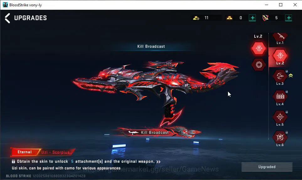 Blood Strike Accounts ASIA|4 ETERNAL[QBZ95 Lv4,Uzi Lv2,M700 Lv1,KAG-6 Lv image 17