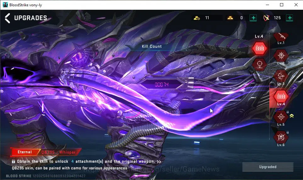 Blood Strike Accounts ASIA|4 ETERNAL[QBZ95 Lv4,Uzi Lv2,M700 Lv1,KAG-6 Lv image 19