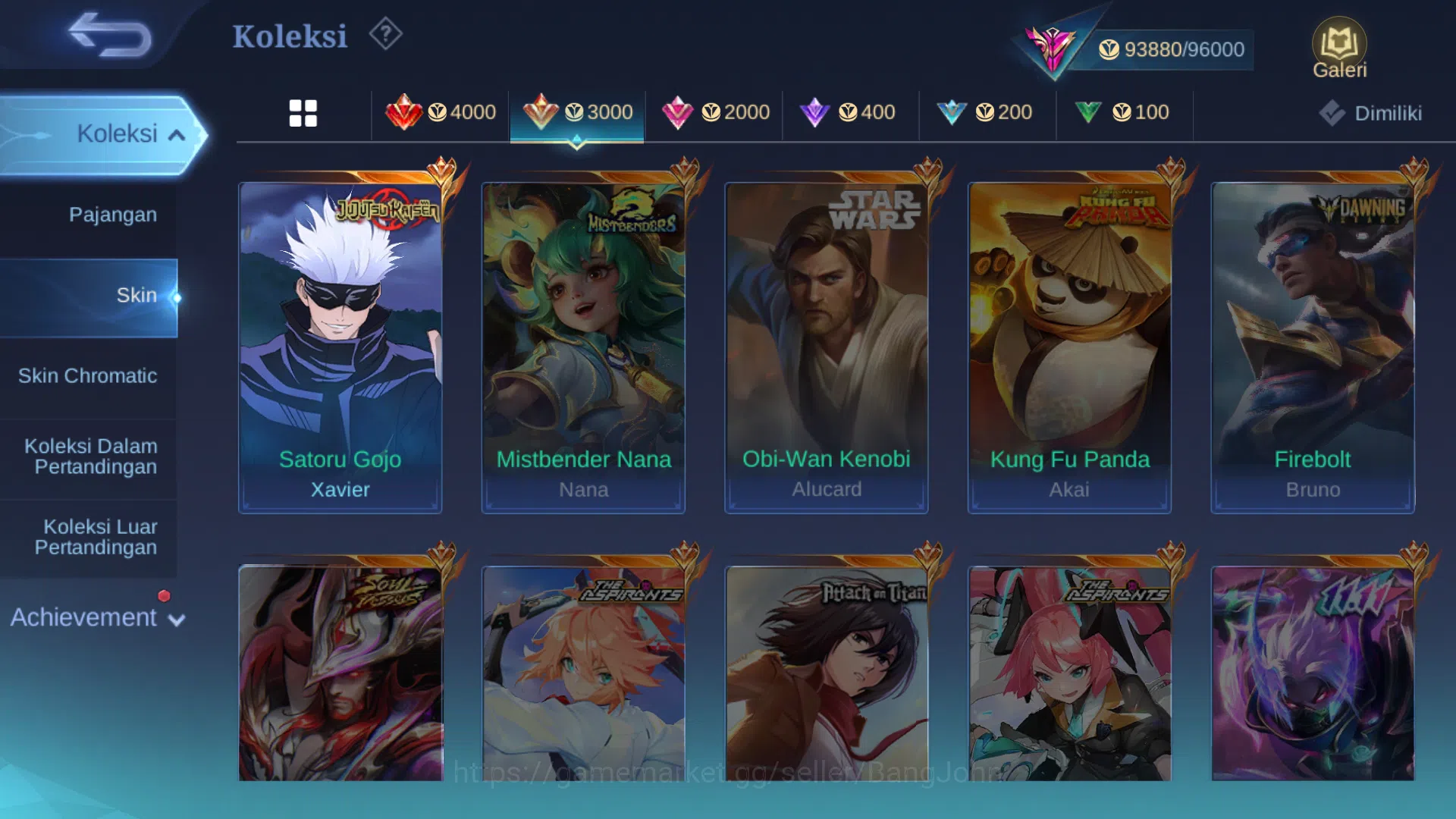 Mobile Legends: Bang Bang Accounts Hero 125 | Skin 294 | Ex Glory 64 | Legend Franco  image 11