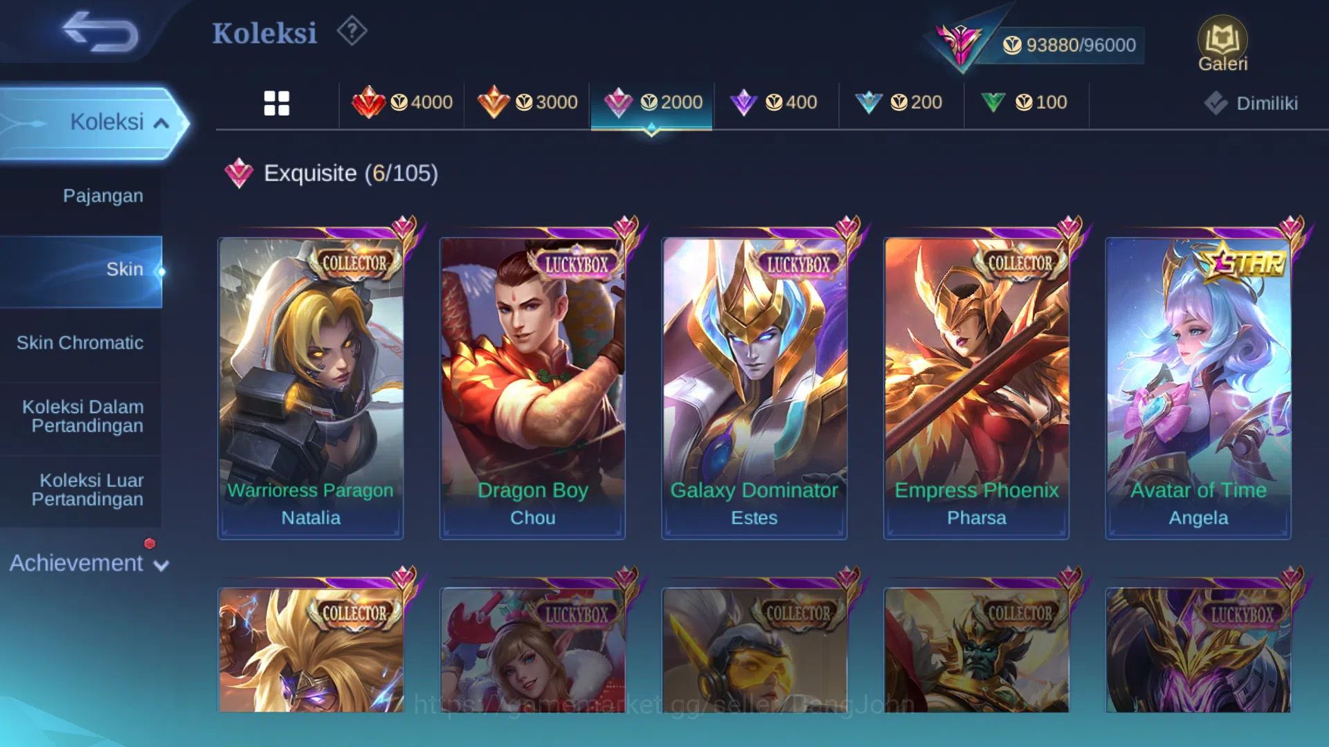Mobile Legends: Bang Bang Accounts Hero 125 | Skin 294 | Ex Glory 64 | Legend Franco  image 12