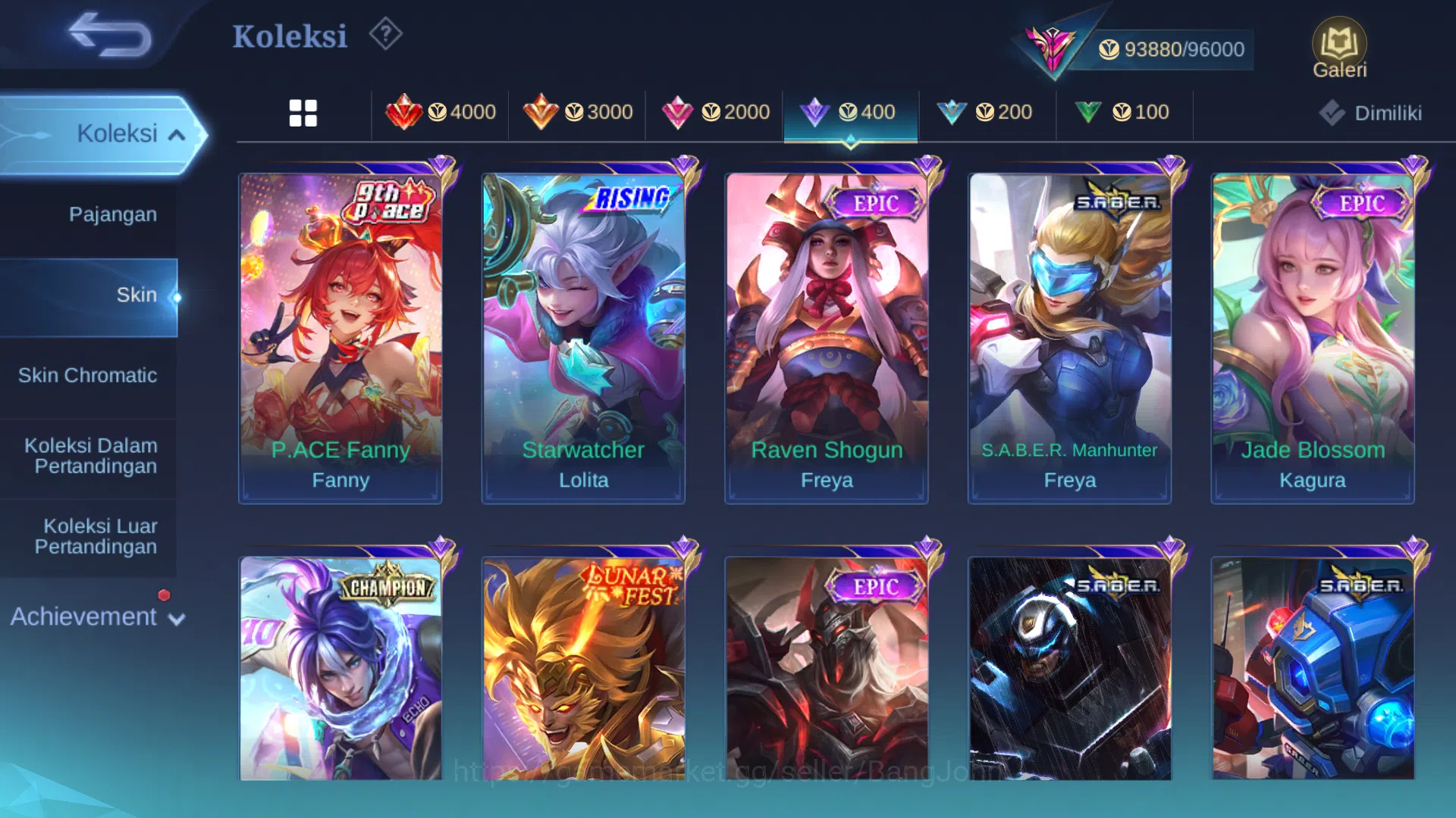 Mobile Legends: Bang Bang Accounts Hero 125 | Skin 294 | Ex Glory 64 | Legend Franco  image 14