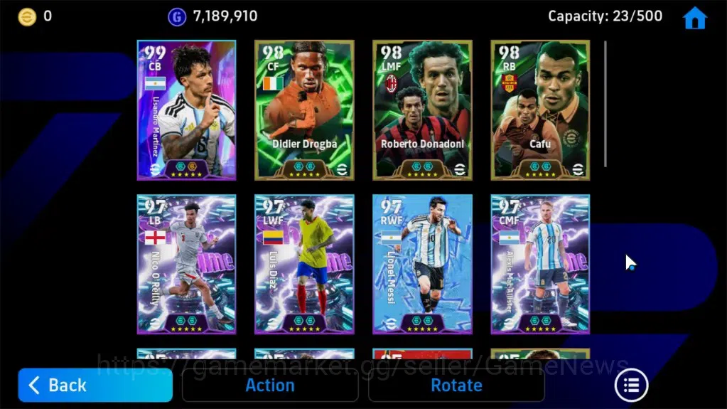 eFootball Accounts Android |10Epic|Didier Drogba,Roberto Donadoni,Caf image 5