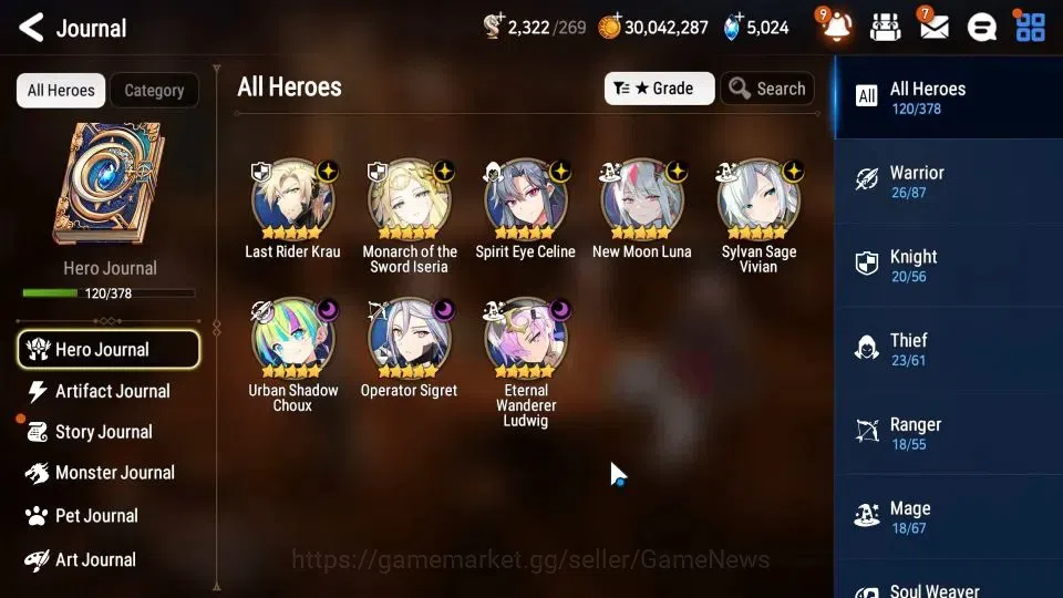 Epic Seven Accounts GLOBAL Unverif|New Era|8 ML(NM Luna,Monarch OTS Is image 6
