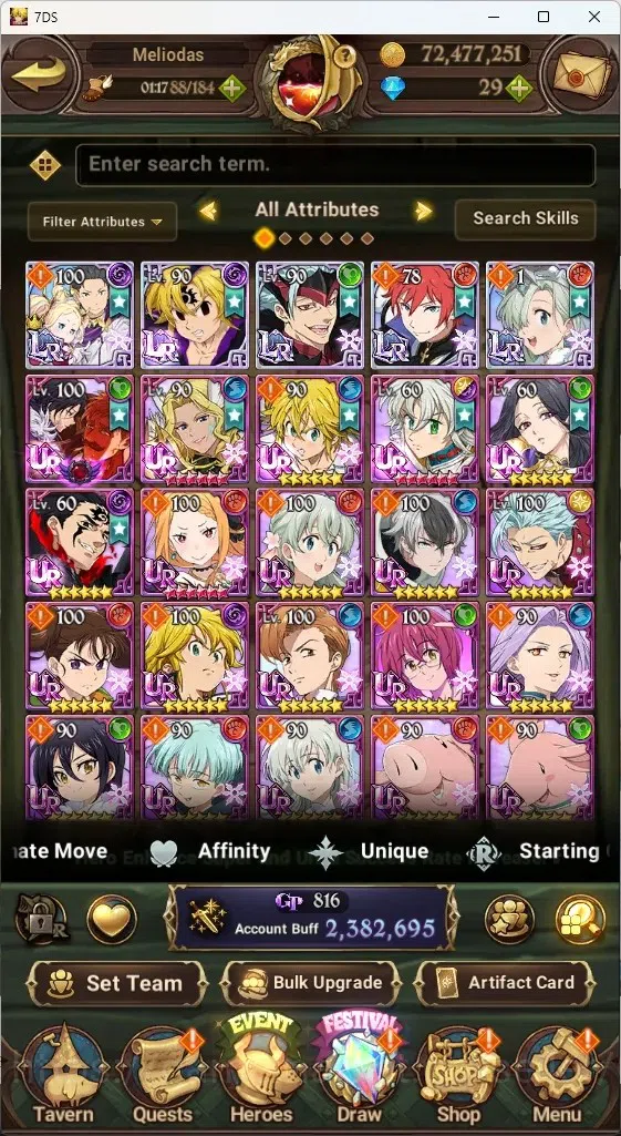 The Seven Deadly Sins: Grand Cross Accounts Asia|2,3M CC|136 LS|5 LR+6 UR+Collab ReZero|S&B2/6 image 2
