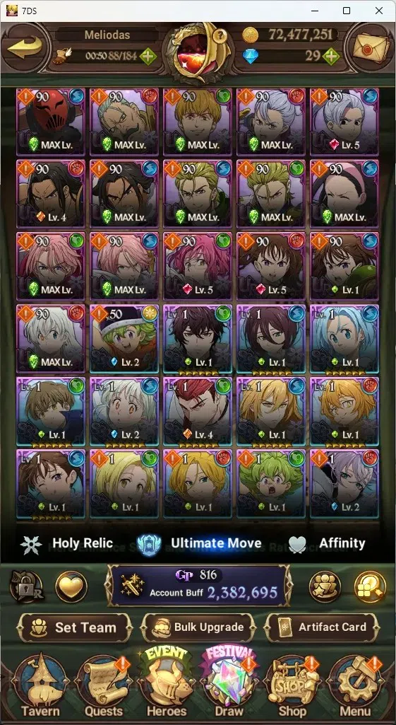 The Seven Deadly Sins: Grand Cross Accounts Asia|2,3M CC|136 LS|5 LR+6 UR+Collab ReZero|S&B2/6 image 6