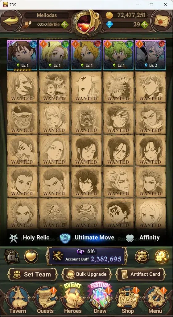 The Seven Deadly Sins: Grand Cross Accounts Asia|2,3M CC|136 LS|5 LR+6 UR+Collab ReZero|S&B2/6 image 7