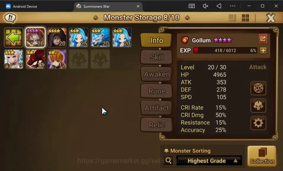 Summoners War: Sky Arena Accounts GLOBAL Lv 18|Starter|1 LD[Seimei]|7 Total NB5[Eres image 11