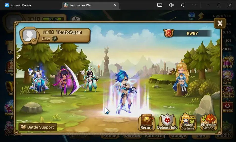 Summoners War: Sky Arena Accounts GLOBAL Lv 18|Starter|1 LD[Seimei]|7 Total NB5[Eres image 2