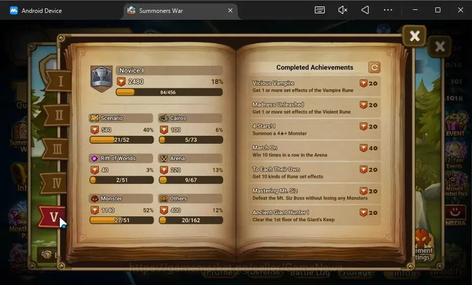 Summoners War: Sky Arena Accounts GLOBAL Lv 18|Starter|1 LD[Seimei]|7 Total NB5[Eres image 7