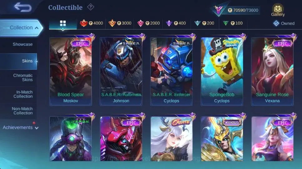 Mobile Legends: Bang Bang Accounts Global|Hero 132|Skin 287|Renowned|KOF Karina,STAR image 11