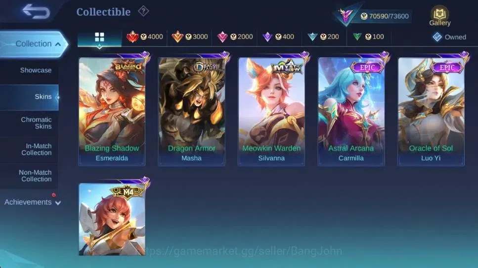 Mobile Legends: Bang Bang Accounts Global|Hero 132|Skin 287|Renowned|KOF Karina,STAR image 6