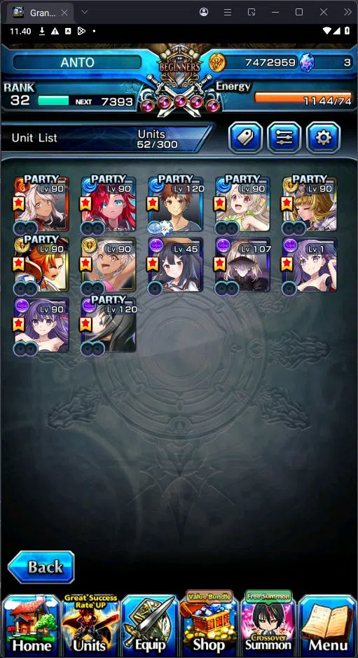Grand Summoners Accounts [GLOBAL] Rank 32 | 12 Ascend | Shirou Emiya TW | C image 3