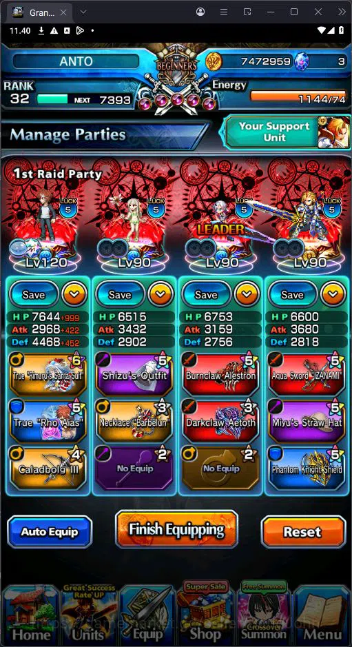 Grand Summoners Accounts [GLOBAL] Rank 32 | 12 Ascend | Shirou Emiya TW | C image 4