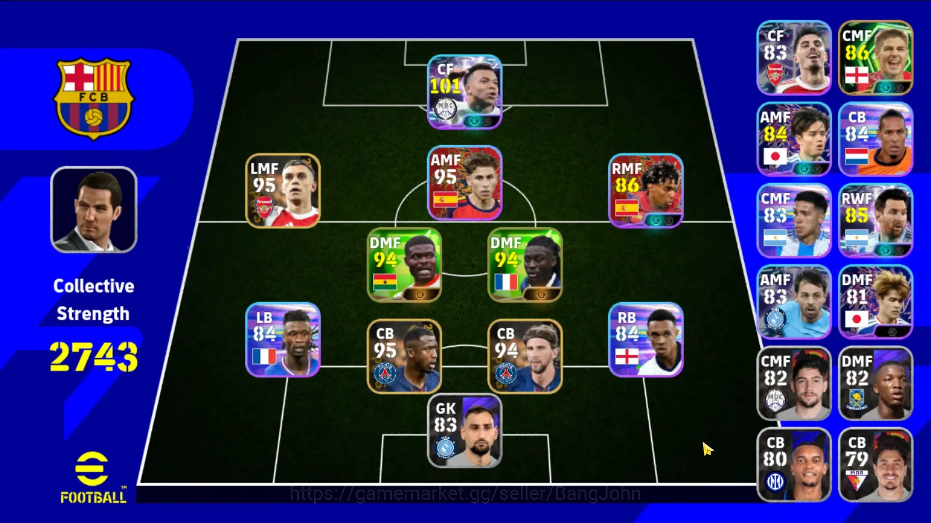 eFootball Accounts Mobile|PW 2743|Mbappe Showtime,Messi Show,Gerrad E image 4