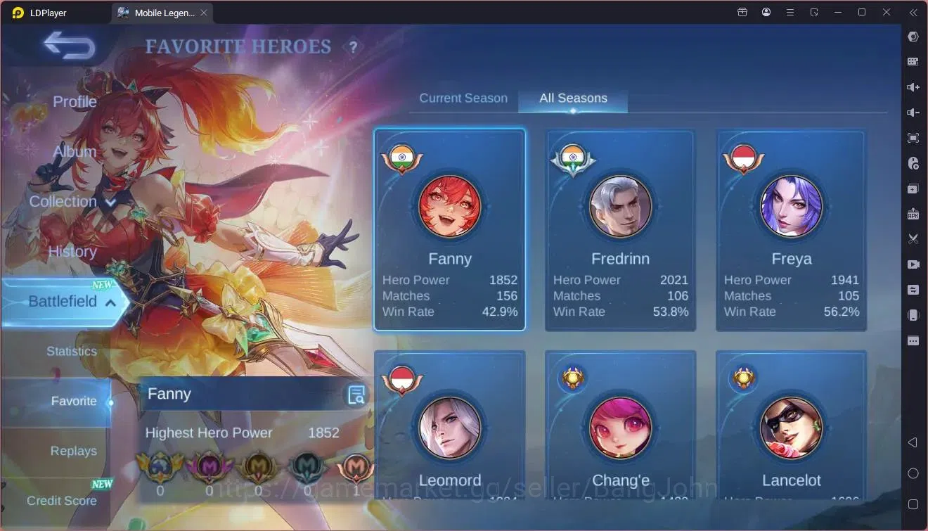 Mobile Legends: Bang Bang Accounts Global |Hero 90|Skin 172|Renowned|Sanrio Florynn|K image 4