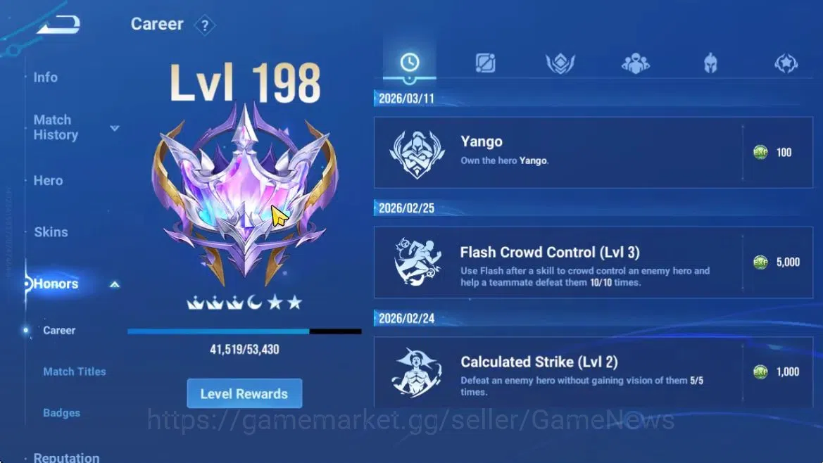 Honor of Kings Accounts Hero112 Skin332|Mythic(GuanYu),24 legend,2Limbo(Mi image 7