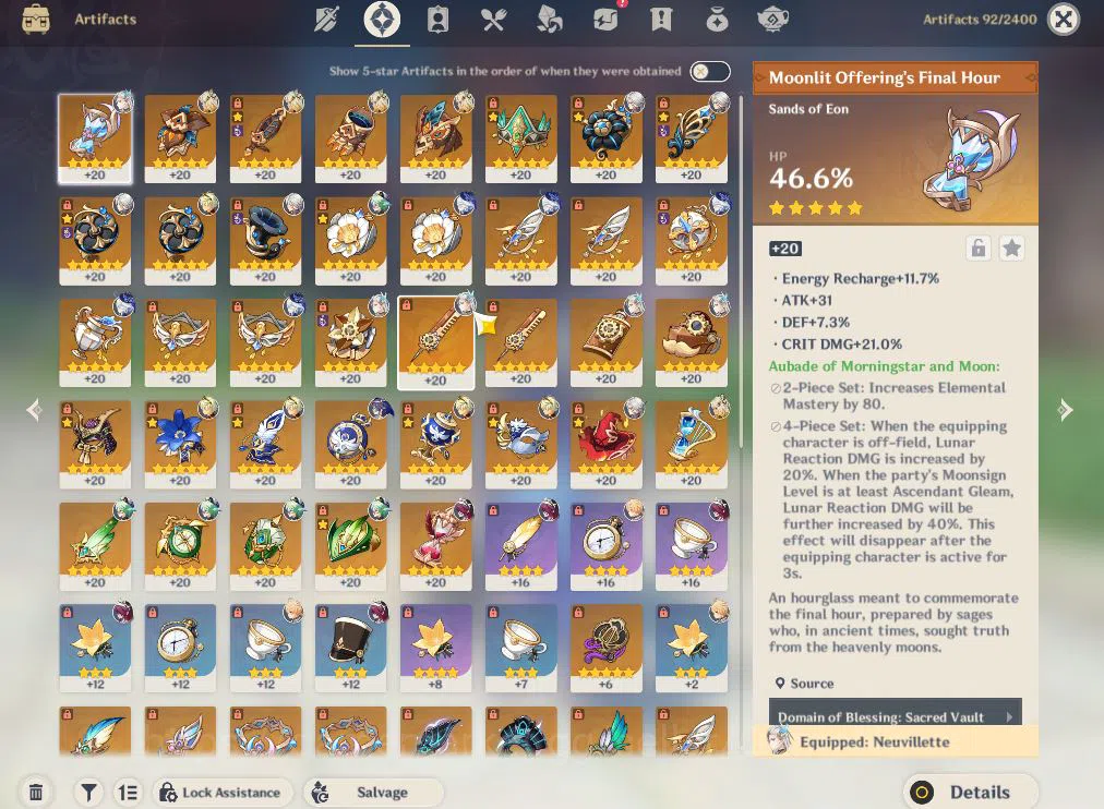 Genshin Impact Accounts End Game ASIA|AR 55||4Limit+1(*5WEP)|FurinaC1,Neuvilatte,Arlecchino,Xilonen|Unlock Nod 8