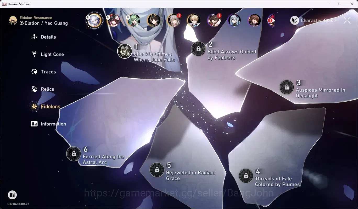 Honkai Star Rail Accounts ASIA|TL 49|5 Limited [Sparxie,Yao GuangE1]+Sign,Ho image 5