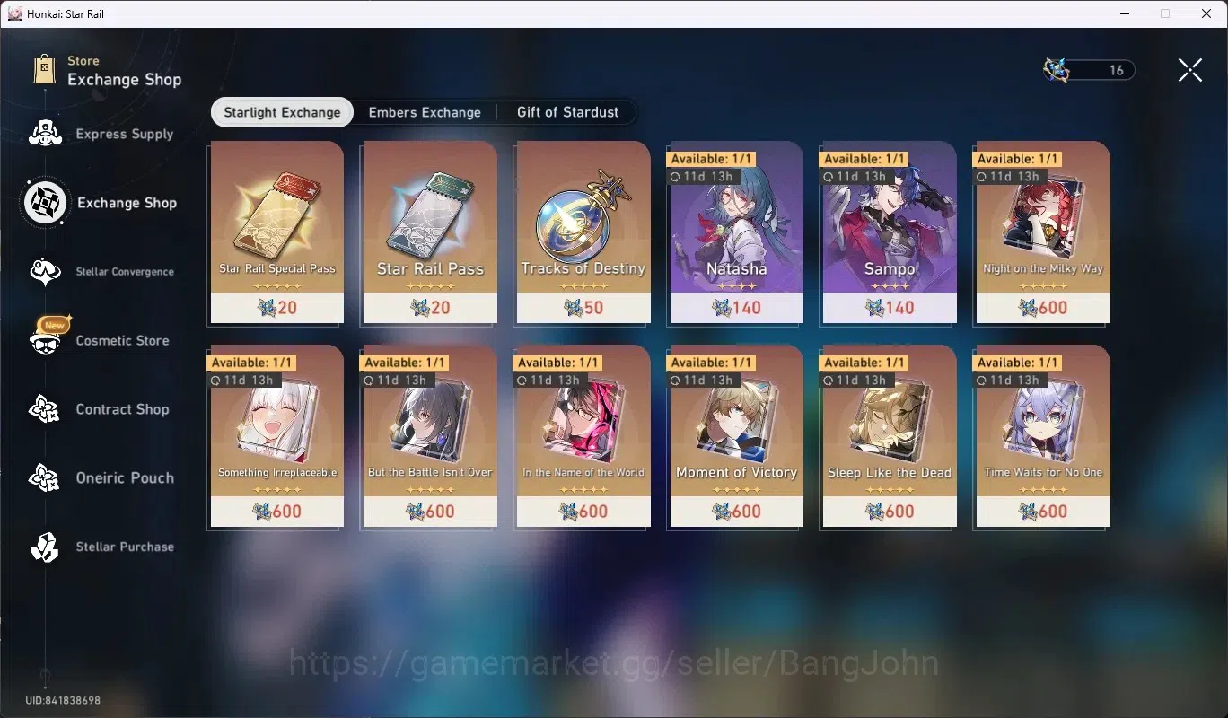 Honkai Star Rail Accounts ASIA|TL 49|5 Limited [Sparxie,Yao GuangE1]+Sign,Ho image 8