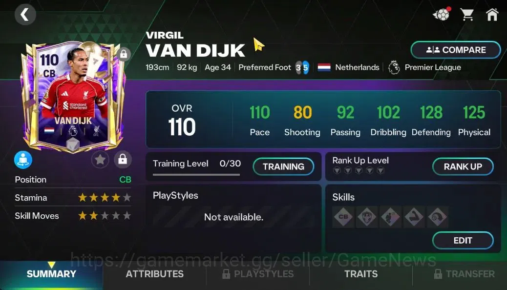 EA SPORTS FC Mobile Accounts OVR 117/17B Value|3,7K Gems|Van Dijk,Bellingham,Si image 7