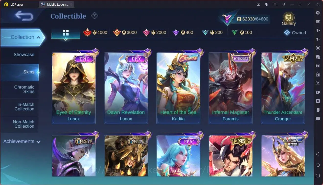 Mobile Legends: Bang Bang Accounts Global |Hero 133|Skin 248|Renowned|Prime Granger|S image 14
