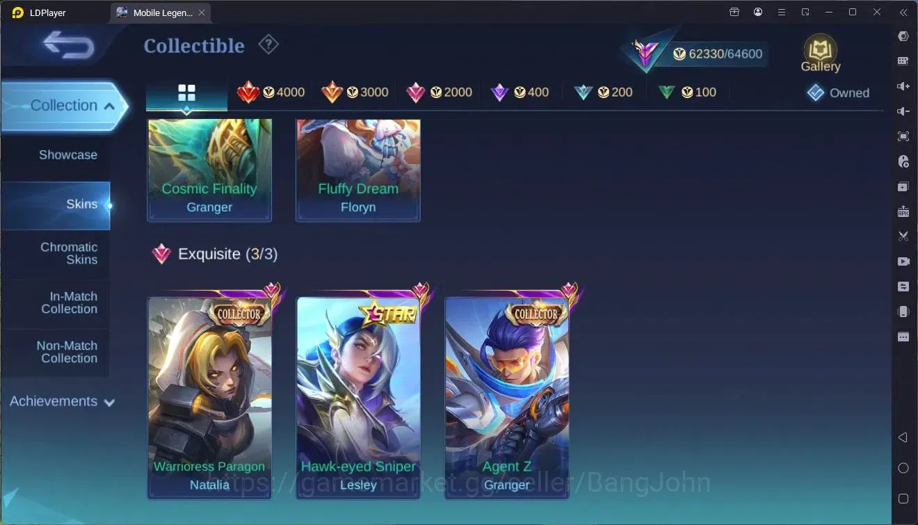 Mobile Legends: Bang Bang Accounts Global |Hero 133|Skin 248|Renowned|Prime Granger|S image 8