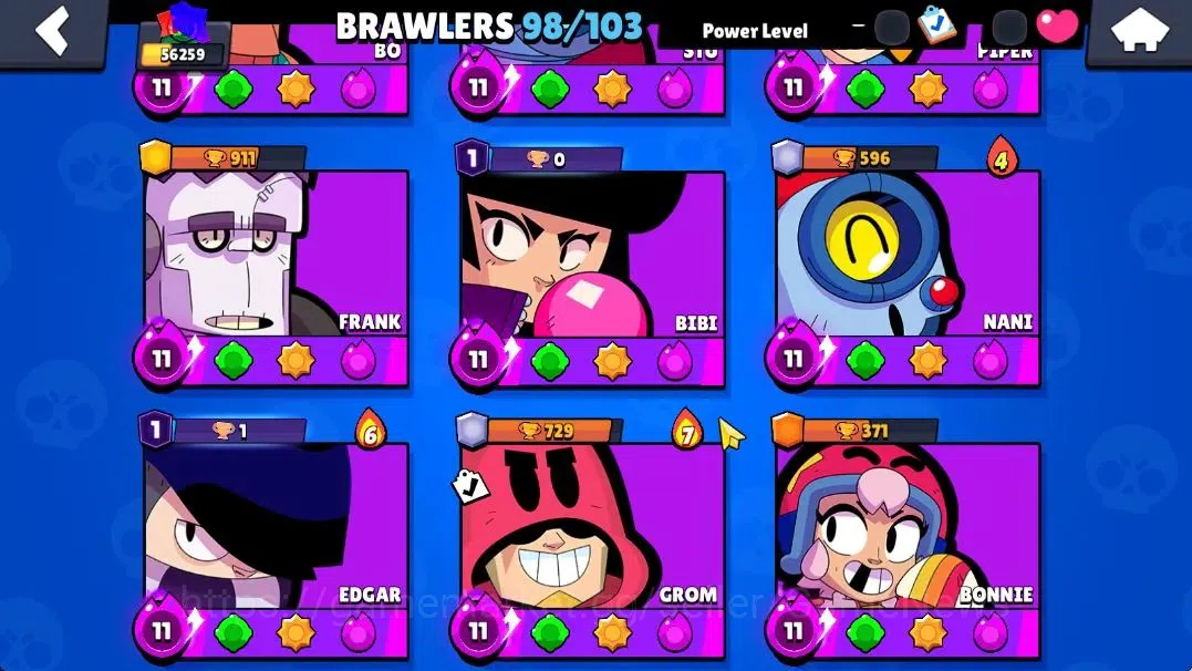 Brawl Stars Accounts Lv 164|56K Trophy|98 Brawlers 57 Max Lvl|UL Sirius image 11