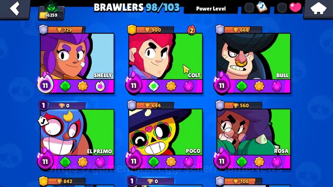 Brawl Stars Accounts Lv 164|56K Trophy|98 Brawlers 57 Max Lvl|UL Sirius image 14