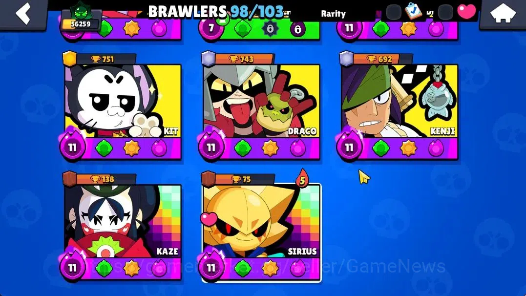 Brawl Stars Accounts Lv 164|56K Trophy|98 Brawlers 57 Max Lvl|UL Sirius image 15