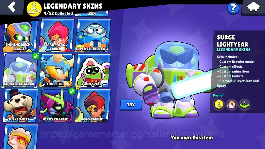 Brawl Stars Accounts Lv 164|56K Trophy|98 Brawlers 57 Max Lvl|UL Sirius image 19