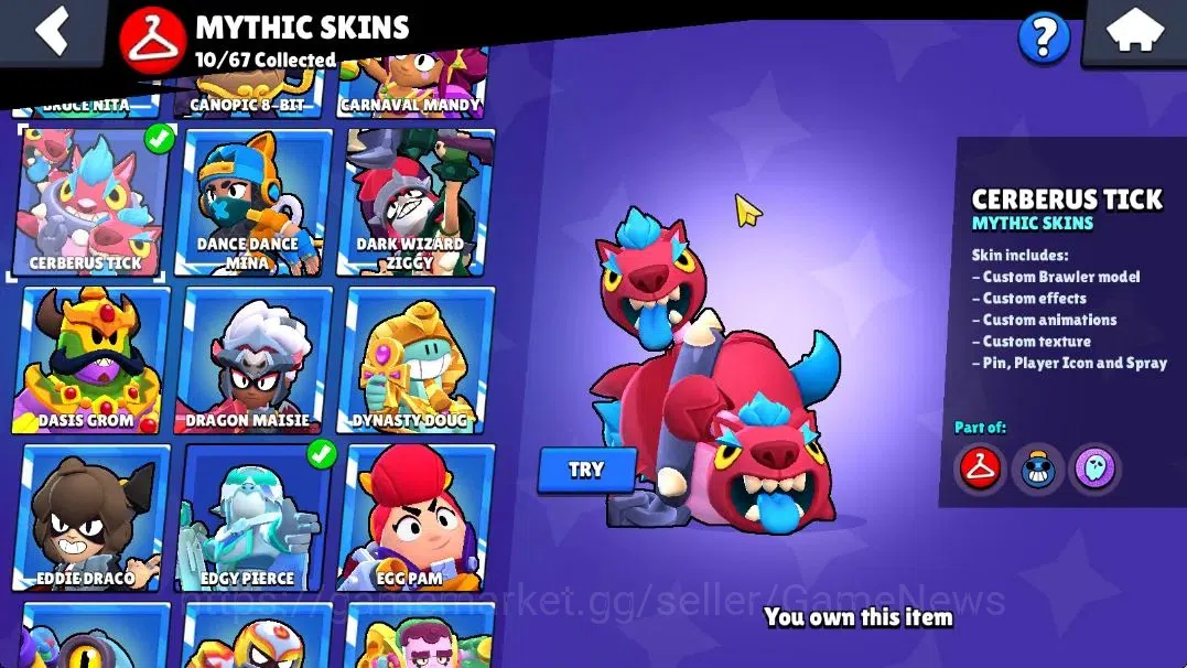 Brawl Stars Accounts Lv 164|56K Trophy|98 Brawlers 57 Max Lvl|UL Sirius image 20