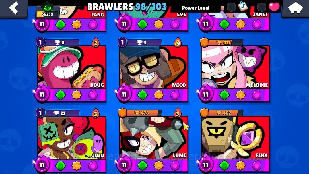 Brawl Stars Accounts Lv 164|56K Trophy|98 Brawlers 57 Max Lvl|UL Sirius image 7