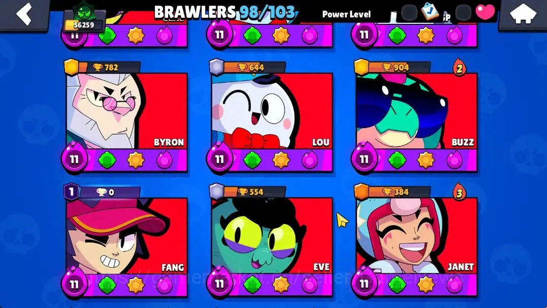 Brawl Stars Accounts Lv 164|56K Trophy|98 Brawlers 57 Max Lvl|UL Sirius image 8