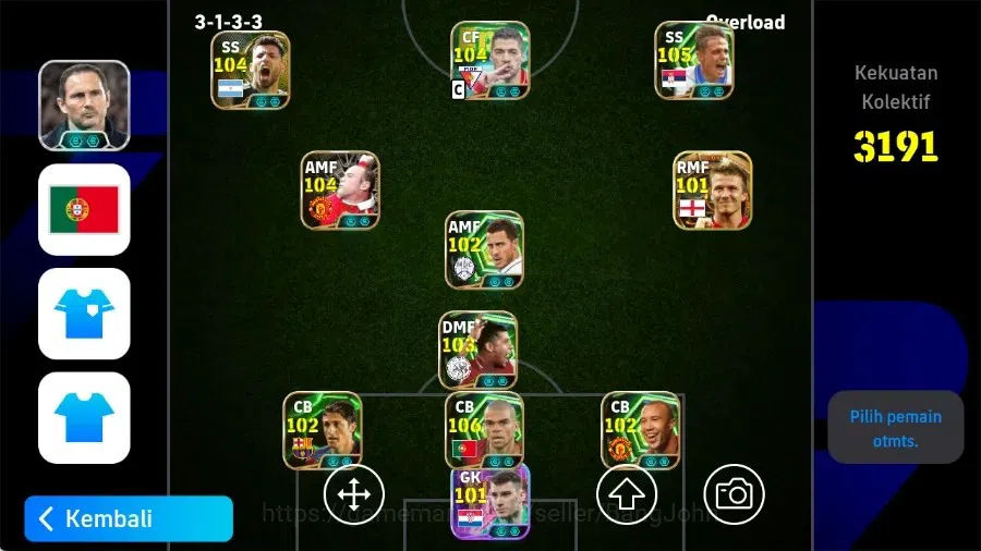 eFootball Accounts Legends & Iconic Players Mobile|PW 3191|David Beckham BigT,Pepe Epic,Luis Suarez Epic,Fernando Torres 1