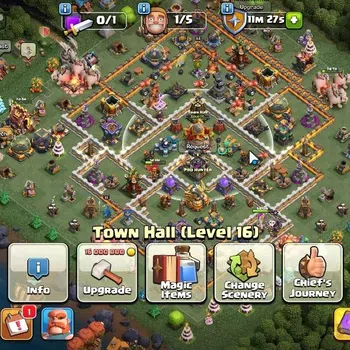 Clash of Clans Accounts High-End LV 87|TH 16|HH 9|BK 33,AQ 44,GW 24,MP 7,RC 13,DD 10,BM 1|Limited Skin|Free CN ON|Protect