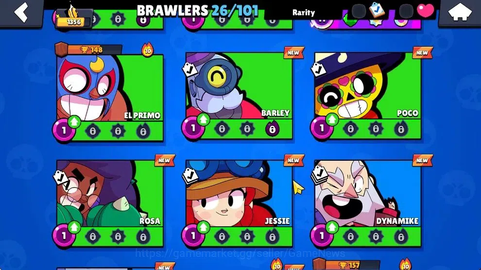 Brawl Stars Accounts 1356 Trophy|8K Bling 139 Gem|26 Brawlers 3 Max Lvl image 7