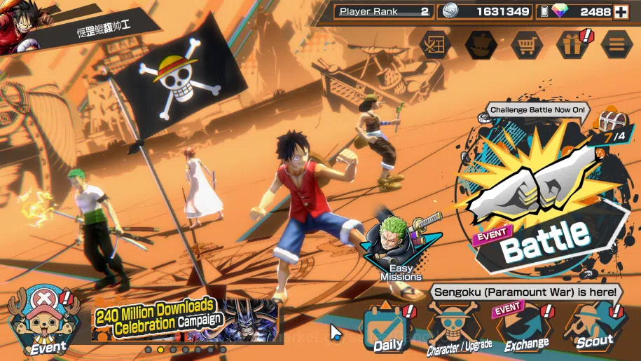 One Piece Bounty Rush Accounts Others GLOBAL| 4 EX, st ethanbaron, onigashima kaido, BP kuzan, awakened Lucci, more detail 2