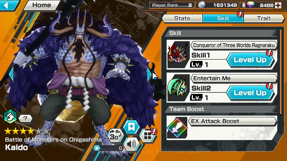 One Piece Bounty Rush Accounts Others GLOBAL| 4 EX, st ethanbaron, onigashima kaido, BP kuzan, awakened Lucci, more detail 5