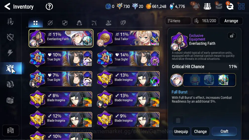 Epic Seven Accounts GLOBAL Unverif|NewEra|8 ML(LOT Scales,NM Luna,Beli image 13